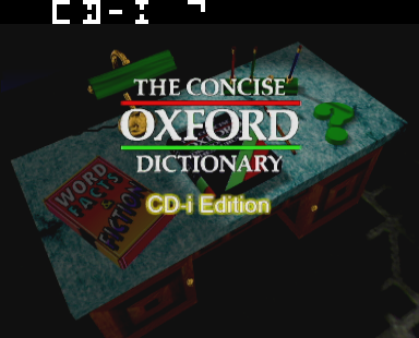 The Concise Oxford Dictionary & Oxford Thesaurus Title Screen